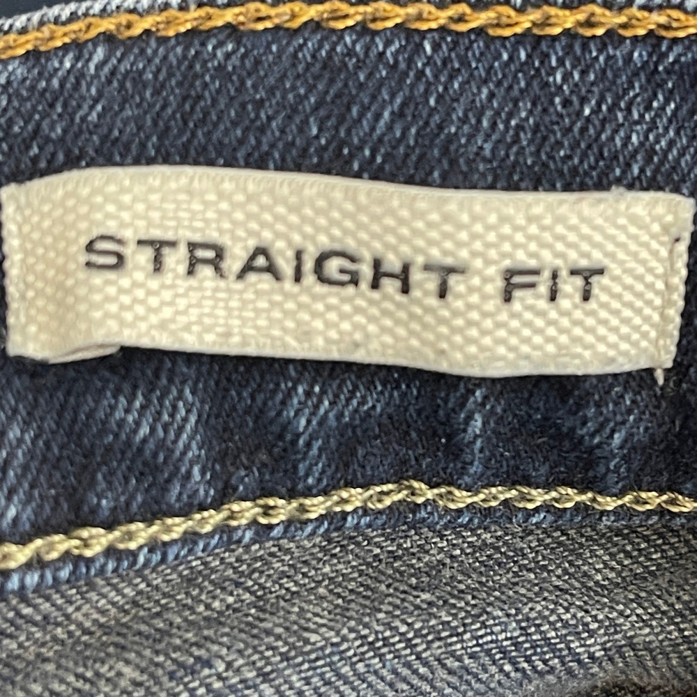 Flint and Tinder Mens 30x32 (Actual 30) Straight Fit Dark Wash Denim Blue‎ Jeans - Picture 3 of 11